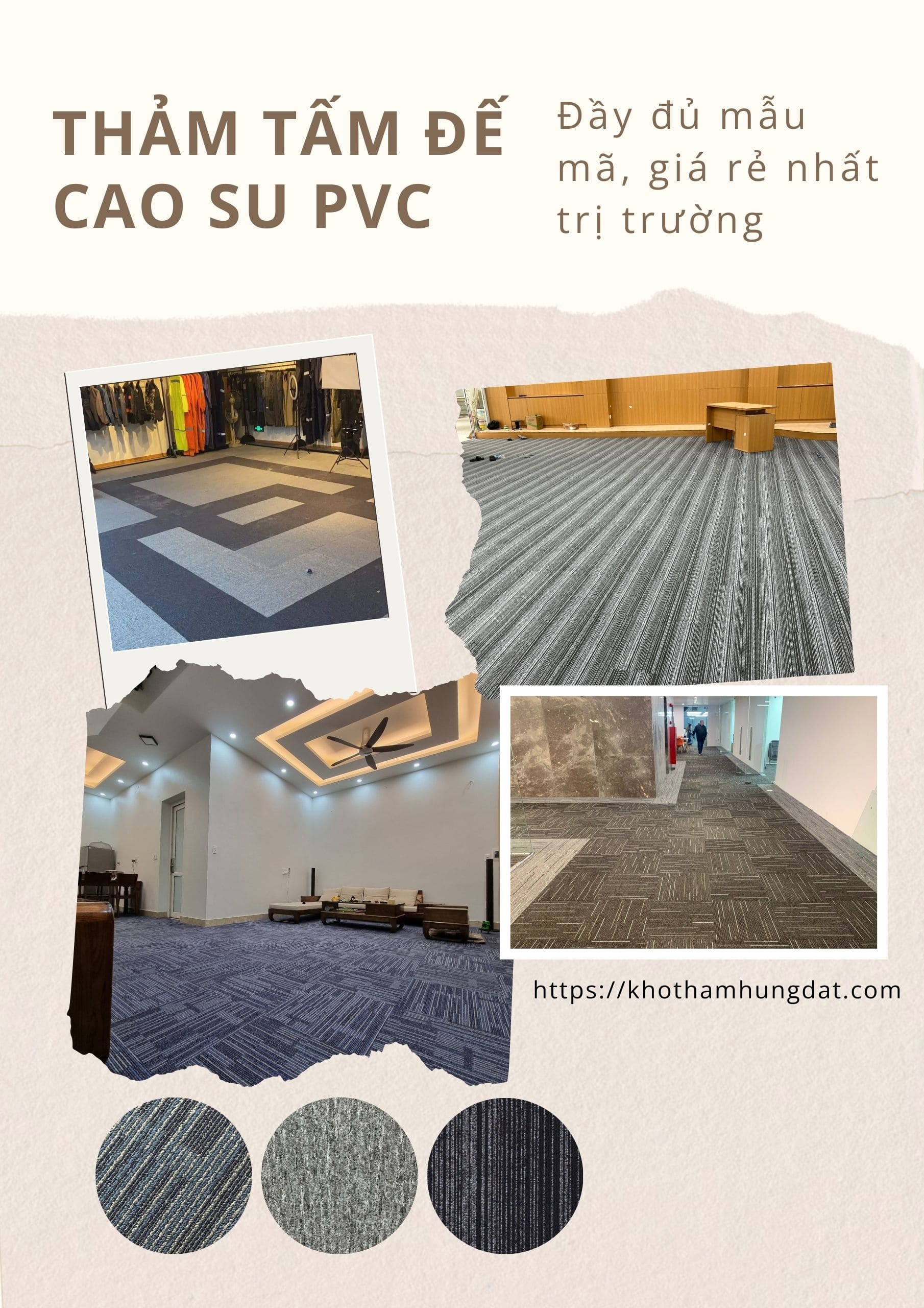 Thảm tấm đế cao su PVC